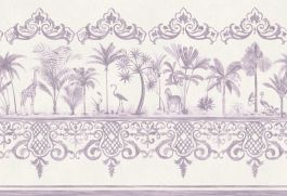 Rousseau Border - Grey Wallpaper