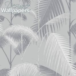 Palm Jungle - Grey Wallpaper