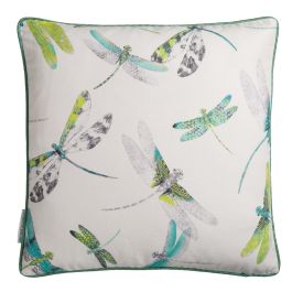 Samana Dragonfly Dance Cushion - Green Wallpaper