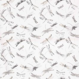 Dragonfly Dance Fabric - Grey