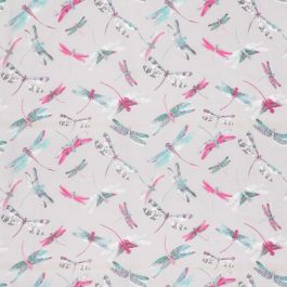 Dragonfly Dance Fabric - Pink