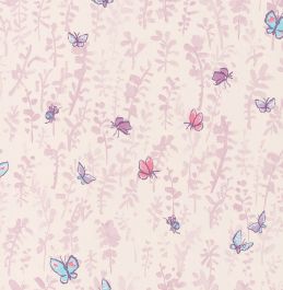 Butterfly Meadow - Pink & Purple Wallpaper