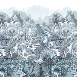 Waterfalls - Aqua & Blue Wallpaper