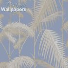 Palm Jungle - Aqua & Blue Wallpaper