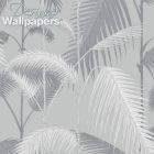 Palm Jungle - Grey Wallpaper