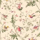 Hummingbirds - Natural, Ivory & White Wallpaper