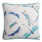Samana Dragonfly Dance Cushion - Aqua & Blue Wallpaper