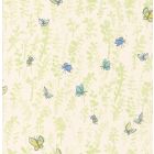 Butterfly Meadow - Green Wallpaper