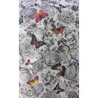 Butterfly Garden - Silver Wallpaper