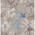 Bird of Paradise - Aqua & Blue Wallpaper