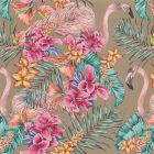 Flamingo Club - Multi Colour Wallpaper