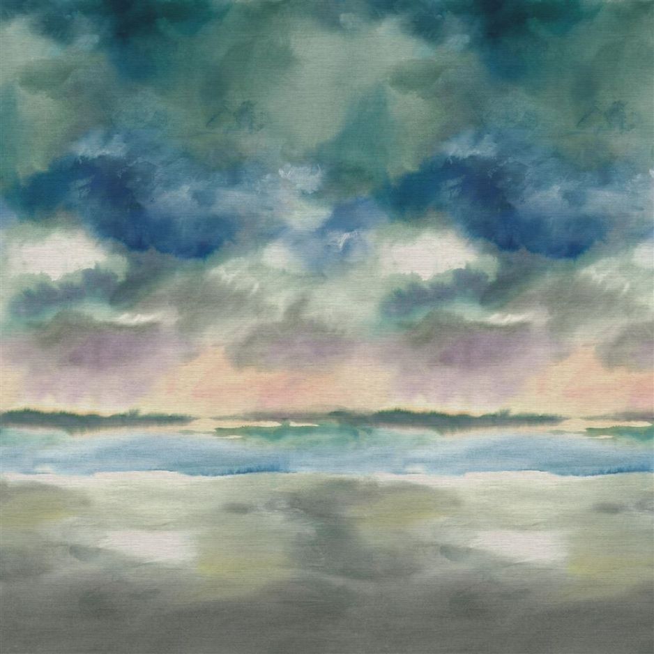 Paysage marin grasscloth sky