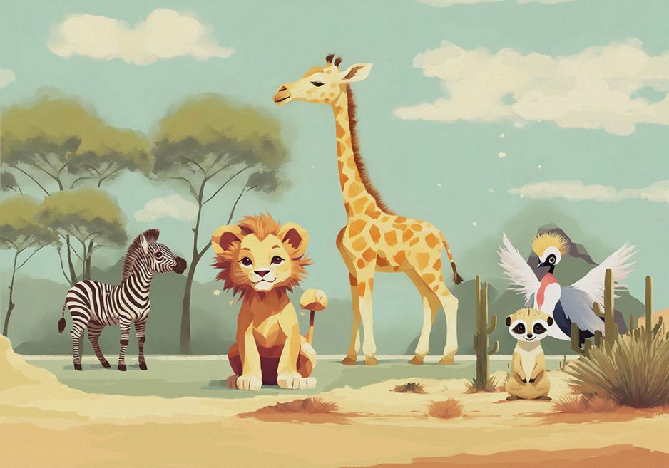 SAFARI FRIENDS MURAL