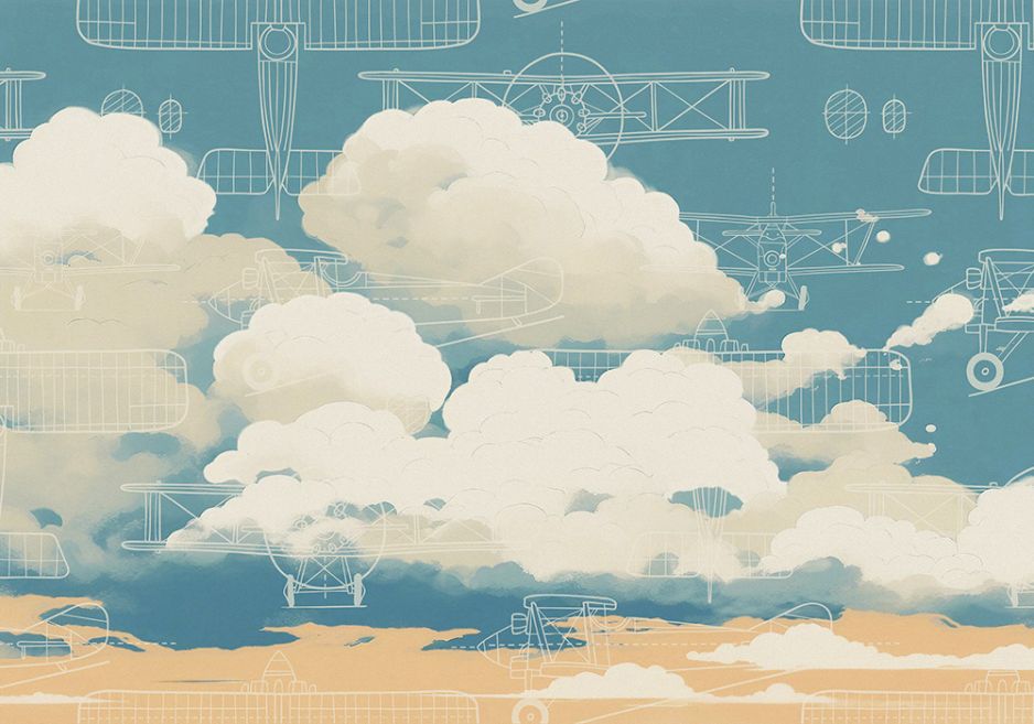 SKY PLANE MURAL