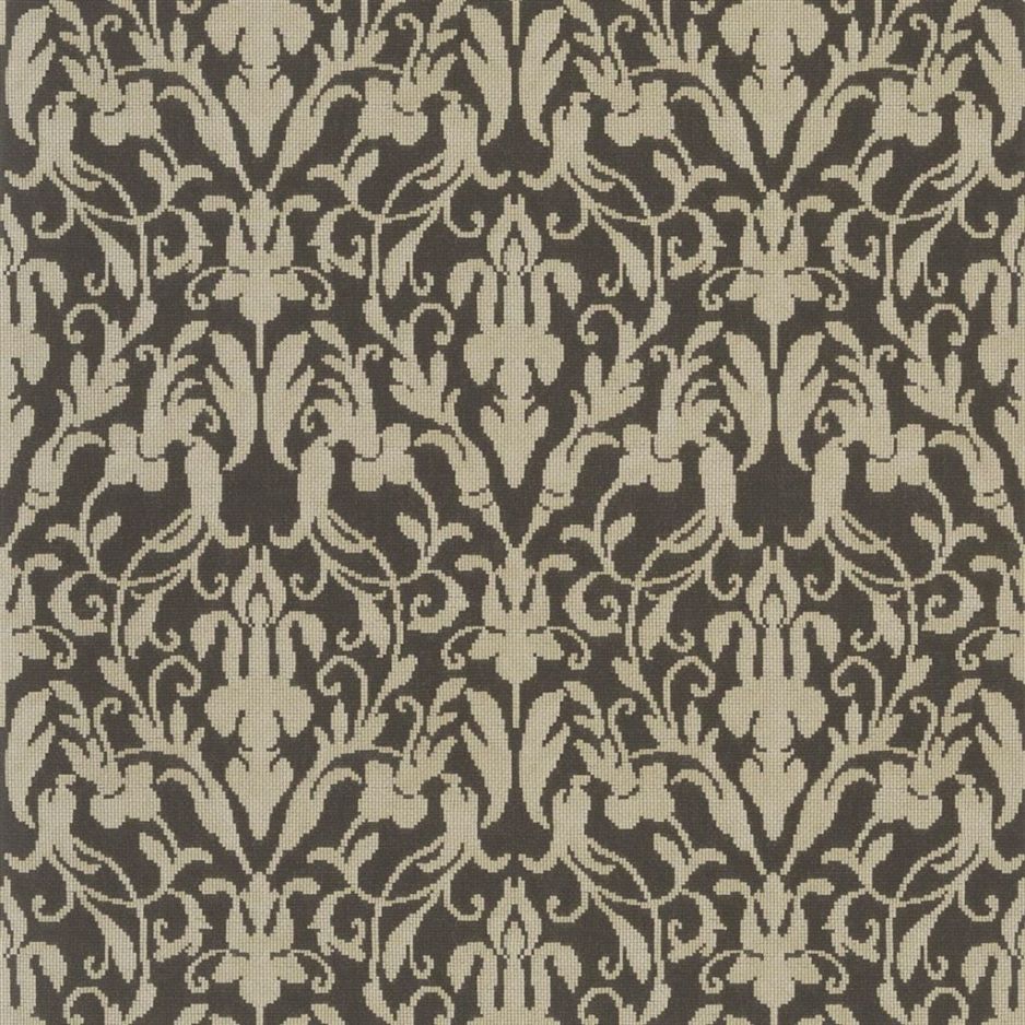 Speakeasy damask - Aqua & Blue Wallpaper