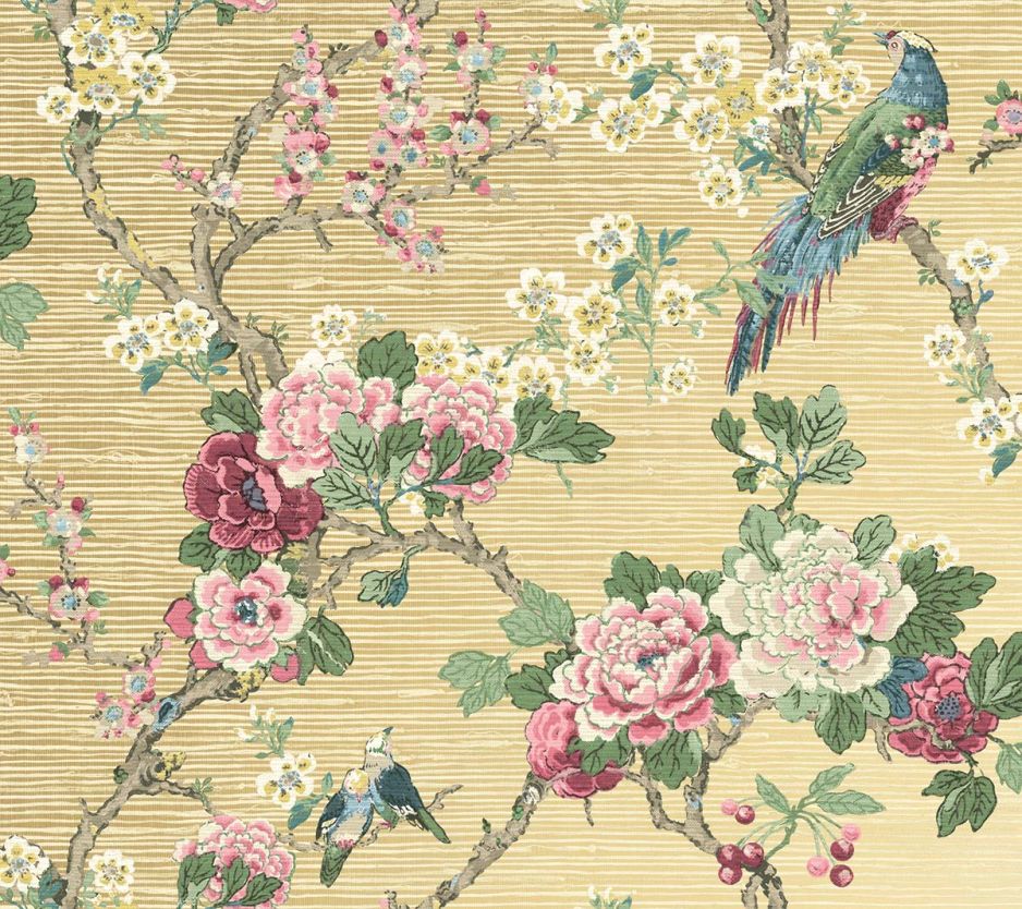 UME BIRD TRAIL Grasscloth