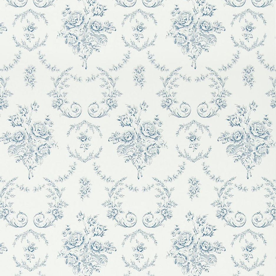 Saratoga Toile - Natural, Ivory & White Wallpaper